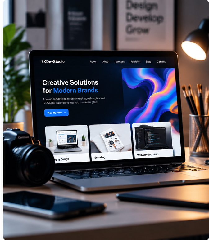 Creative Portfolio Platform interface preview